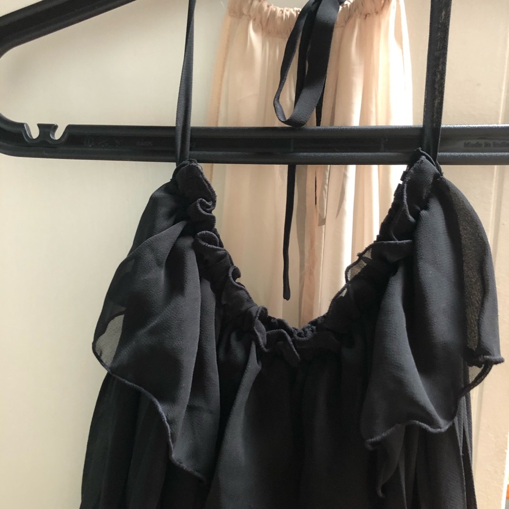 McGinn Anthropologie pleated chiffon mini dress